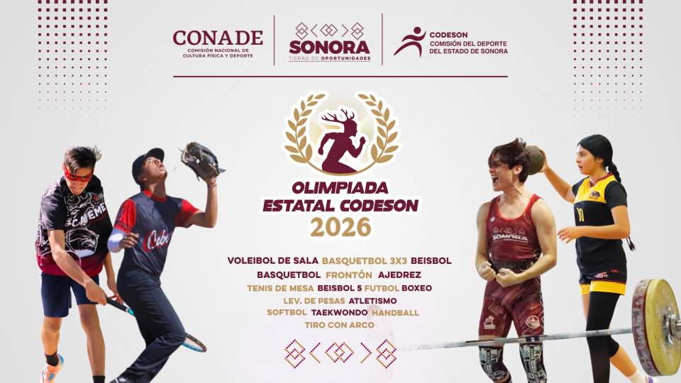 CONVOCAN A LA OLIMPIADA ESTATAL 2026 PARA REALIZARSE ENTRE FEBRERO Y MARZO 